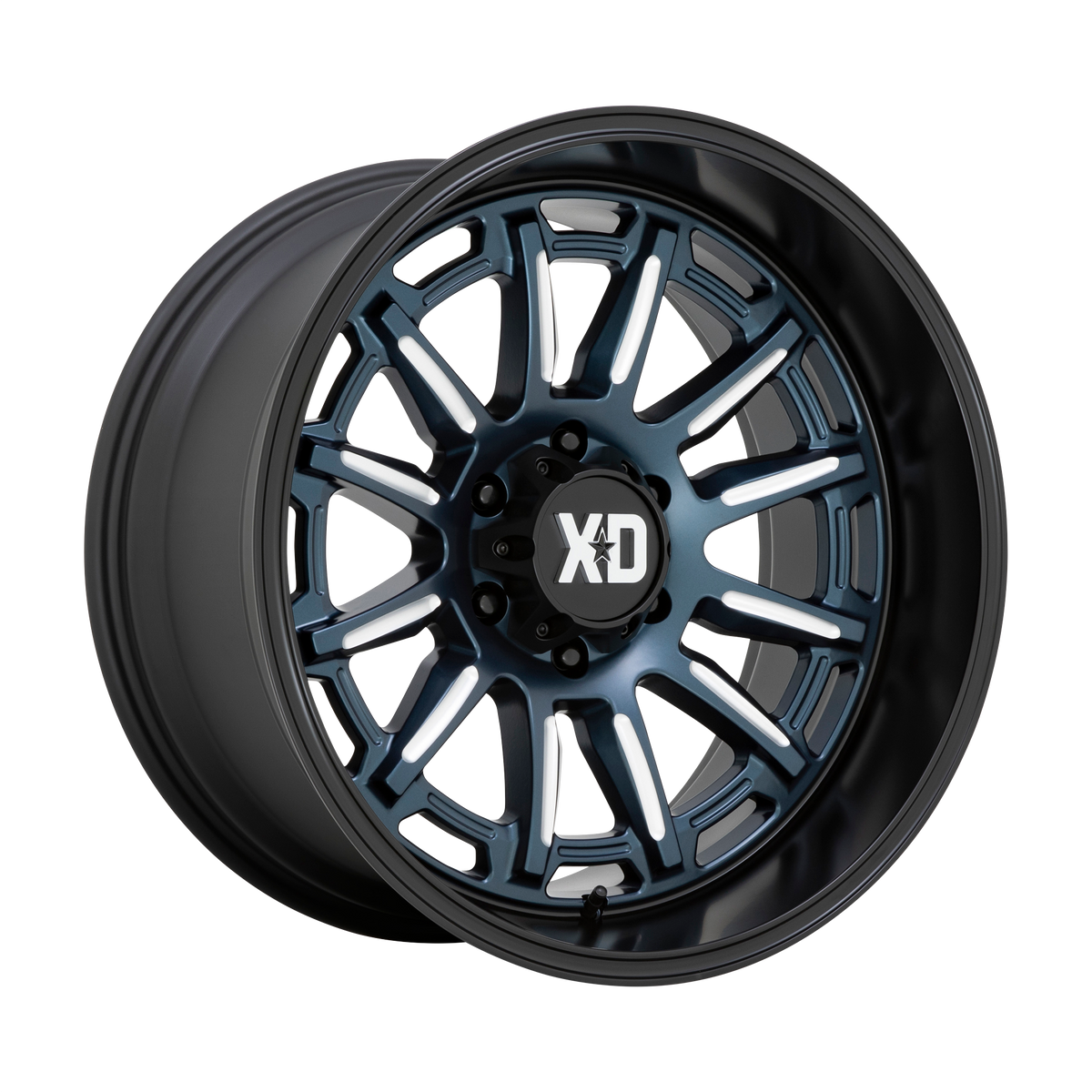 XD XD865 PHOENIX – 20X9 – 5X127 – 0 mm – METALLIC BLUE MILLED W/ BLK LP