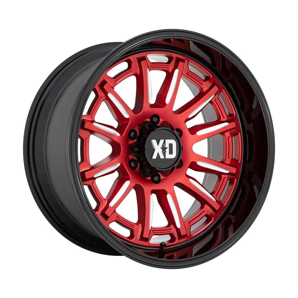 XD XD865 PHOENIX – 20X10 – 5X127 – -18 mm – CANDY RED MILLED W/ BLACK LIP