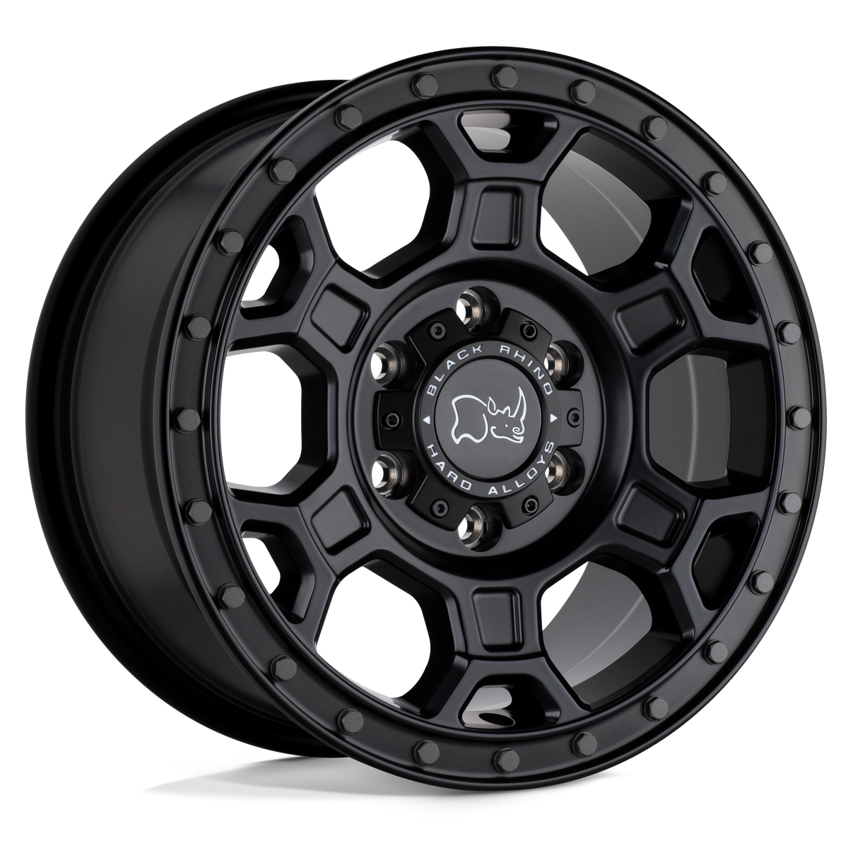 Black Rhino Hard Alloys MIDHILL – 18X8 – 6X130 – 48 mm – MATTE BLACK W/ GUNMETAL BOLTS