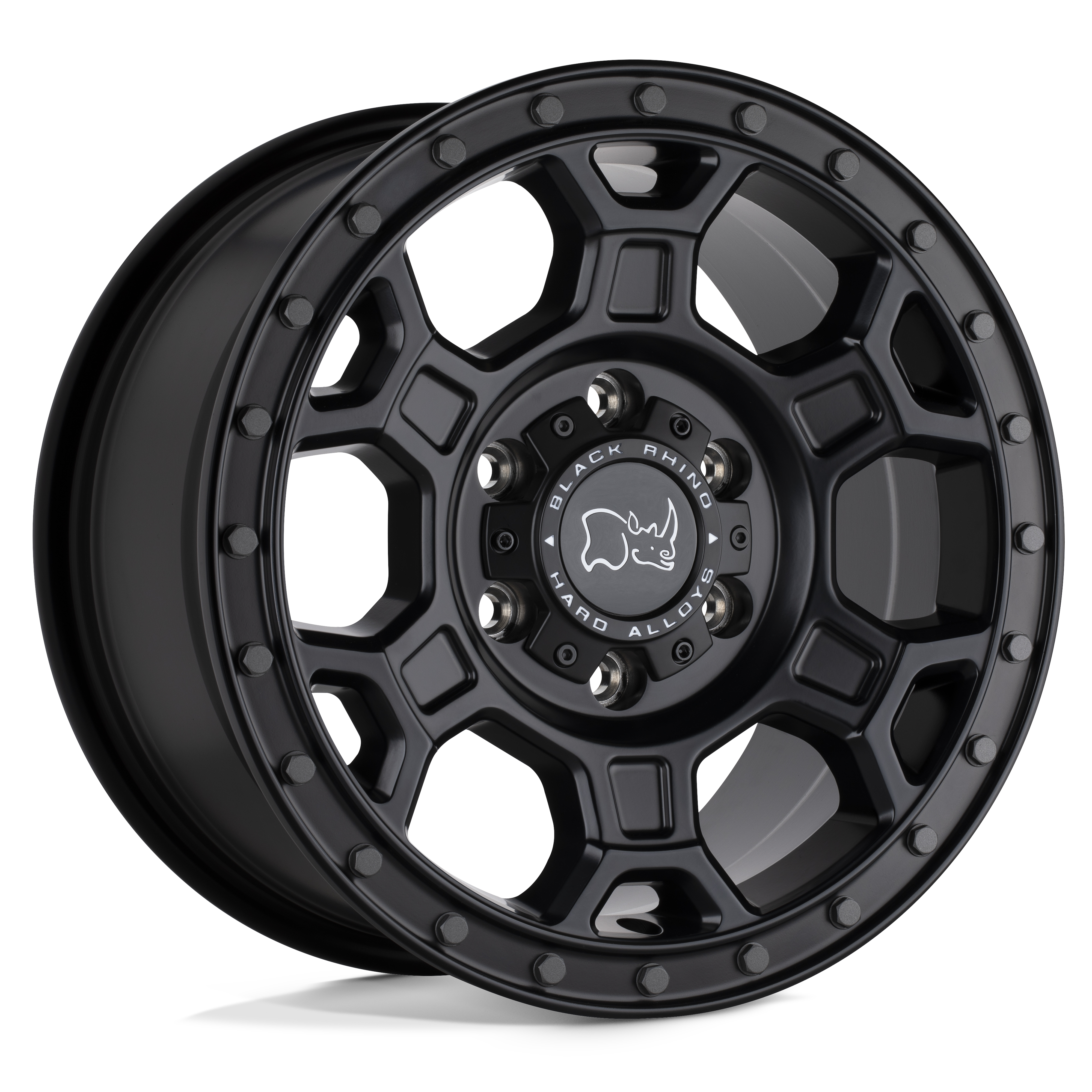 Black Rhino Hard Alloys MIDHILL – 18X8 – 6X130 – 48 mm – MATTE BLACK W/ GUNMETAL BOLTS