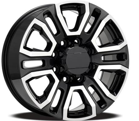 Performance Replicas PR207 – 22X8.5 – 8X180 – 44 mm – GLOSS BLACK W/ MACHINED FACE