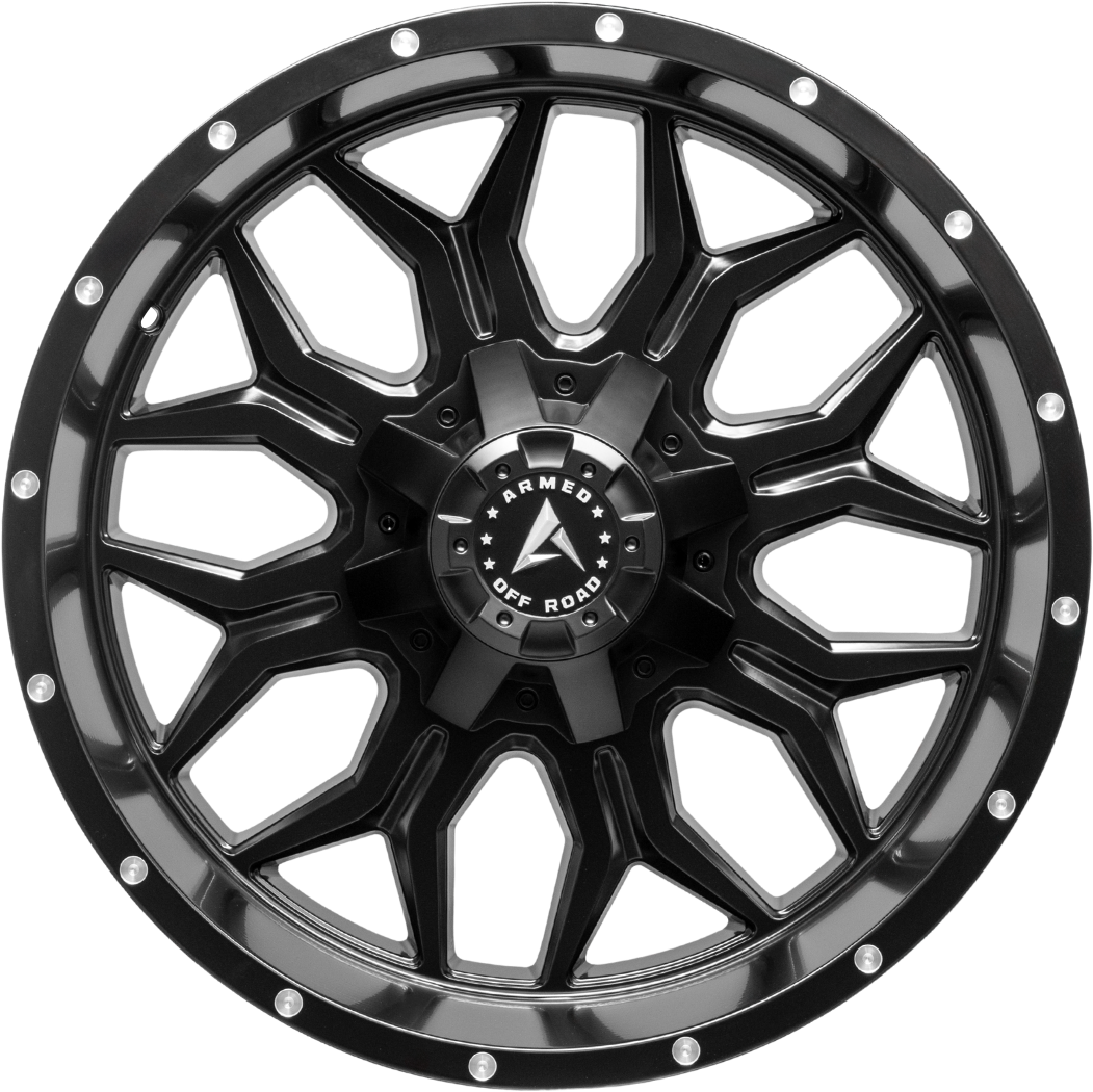 ARMED OFF-ROAD INFANTRY 125.1 20x9 8x165.1|8x170 0 SATIN BLACK + MILLED HOLES