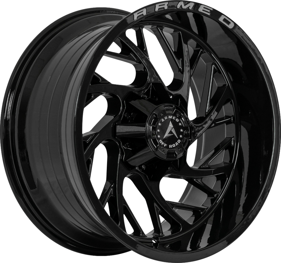 ARMED OFF-ROAD CARNAGE 78.1 20x12 5x127|5x139.7 -44 GLOSS BLACK + ARMED MILLING