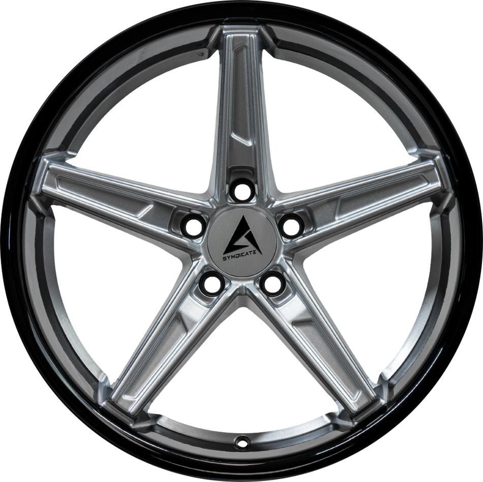 ARMED SYNDICATE DON 74.1 20x10.5 5x112|5x114.3 38 GLOSS SILVER FACE + GLOSS BLACK LIP