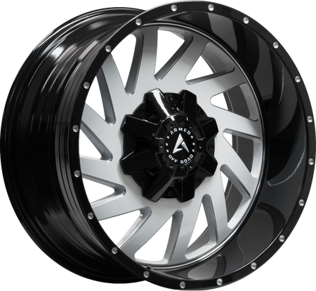 ARMED OFF-ROAD AGGRESSOR 125.1 20x10 8x165.1|Blank -24 GLOSS WHITE MILLED BLACK LIP