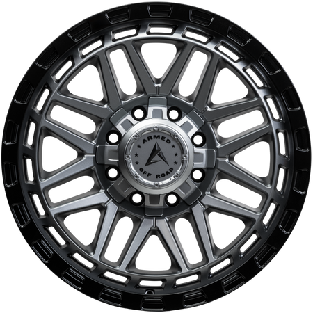 ARMED OFF-ROAD TANK 125.1 18x9 8x165.1|8x180 12 MATTE BLACK + GUNMETAL FACE