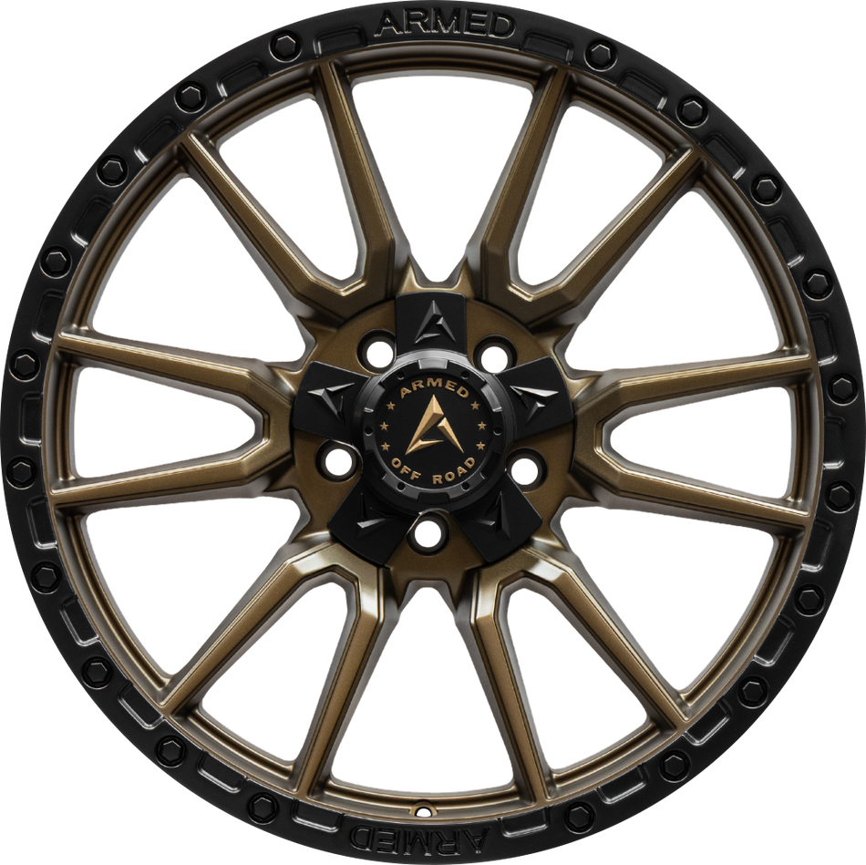 ARMED OFF-ROAD SPEAR 108.1 20x9 6x135|6x139.7 0 SATIN BLACK + SATIN BRONZE CENTER