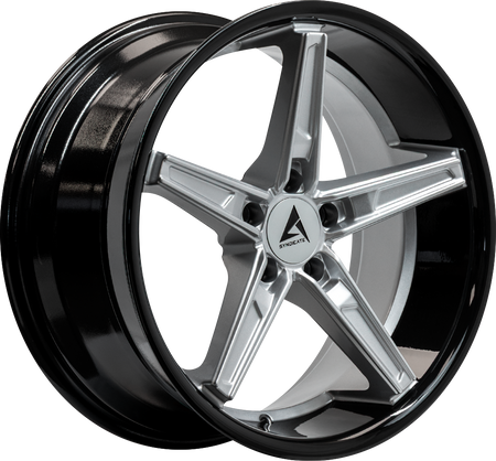 ARMED SYNDICATE DON 74.1 19x9.5 5x112|5x114.3 38 GLOSS SILVER FACE + GLOSS BLACK LIP