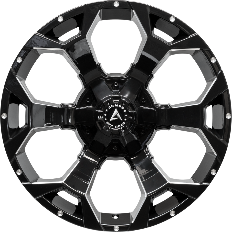ARMED OFF-ROAD BOMBER 108.1 20x10 6x135|6x139.7 0 GLOSS BLACK MILLED