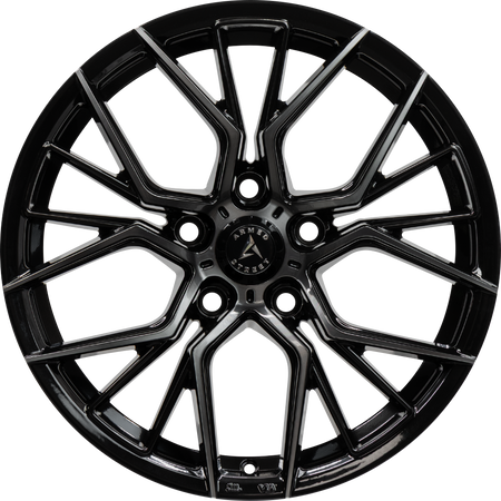 ARMED STREET TACTICAL 74.1 18x8 5x112|5x114.3 30 GLOSS BLACK MACHINED + BLACK CLEAR COAT