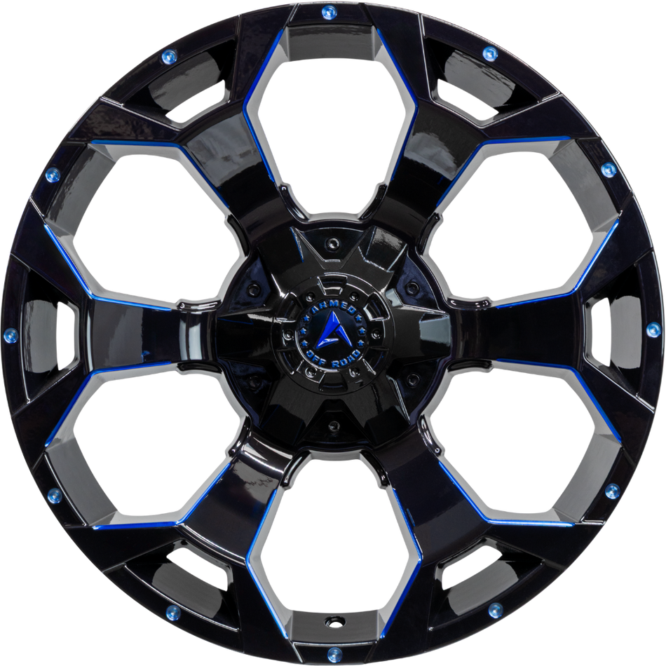 ARMED OFF-ROAD BOMBER 108.1 20x10 6x135|6x139.7 0 GLOSS BLACK BLUE MILLED