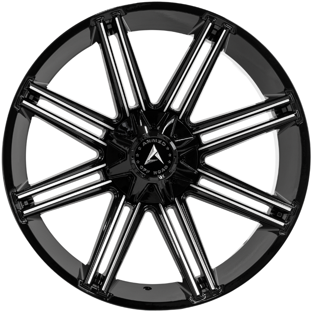 ARMED OFF-ROAD CHOPPER 125.1 22x10 Blank-8(165.1-180mm) -18 GLOSS BLACK MACHINED
