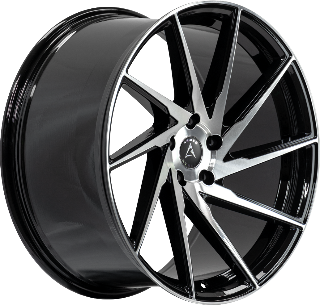 ARMED STREET 9MM 74.1 20x10 5x120 42 GLOSS BLACK MACHINED FACE