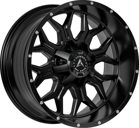 ARMED OFF-ROAD INFANTRY 125.1 20x9 8x165.1|8x180 12 SATIN BLACK + MILLED HOLES