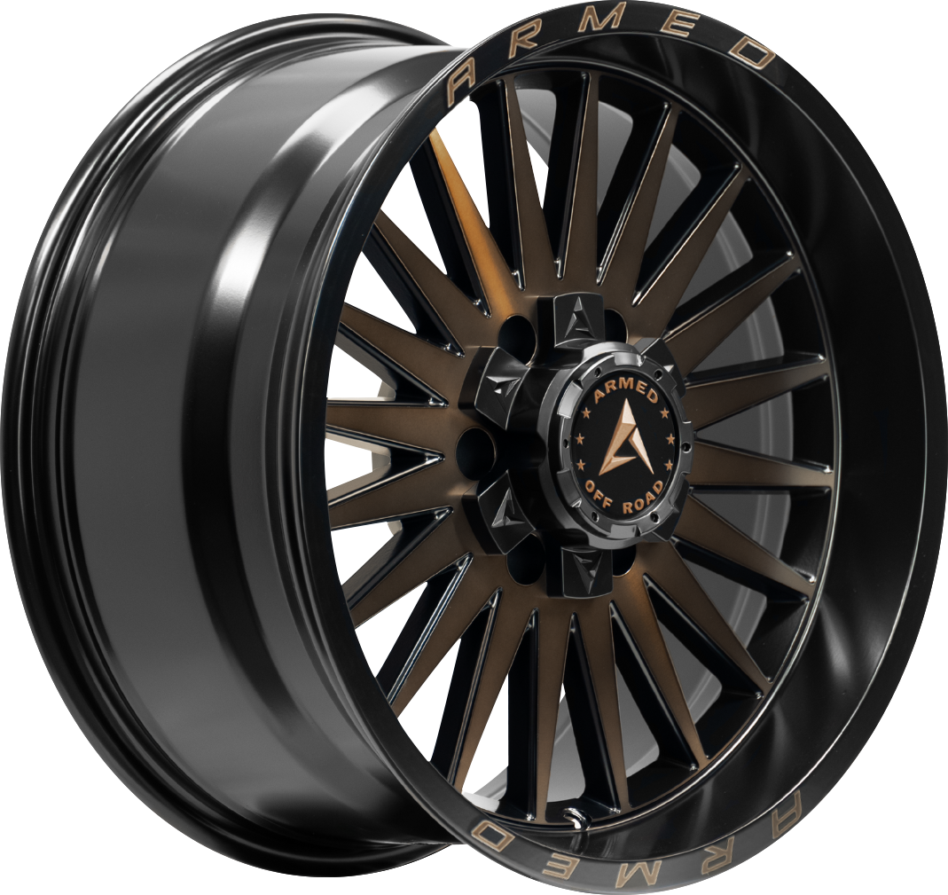 ARMED OFF-ROAD HOSTILE 125.1 18x9 8x165.1|8x170 0 MATTE BLACK MACHINED + BRONZE TINT