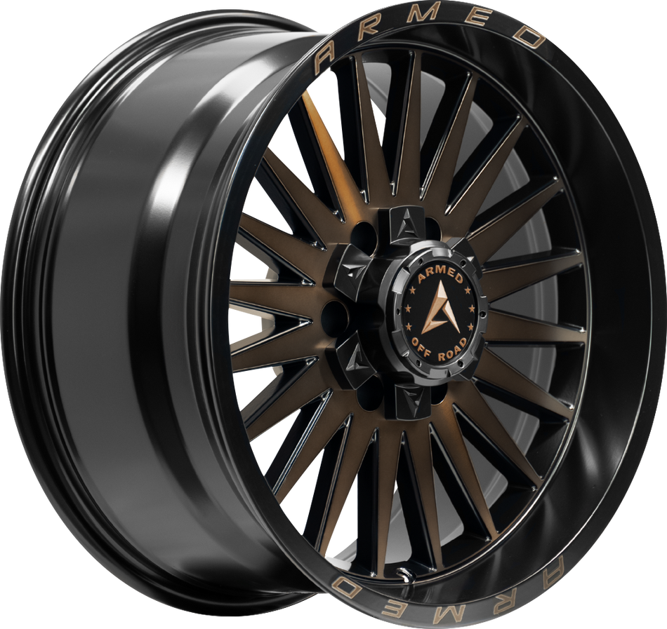 ARMED OFF-ROAD HOSTILE 125.1 18x9 8x165.1|8x180 12 MATTE BLACK MACHINED + BRONZE TINT