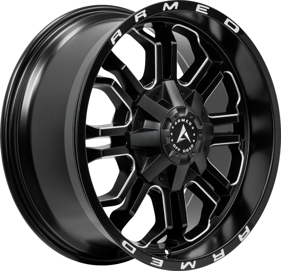 ARMED OFF-ROAD CANNON 125.1 20x9 8x165.1|Blank 0 MATTE BLACK MILLED + ARMED