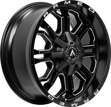 ARMED OFF-ROAD CANNON 110.1 20x9 5x139.7|5x150 0 MATTE BLACK MILLED + ARMED