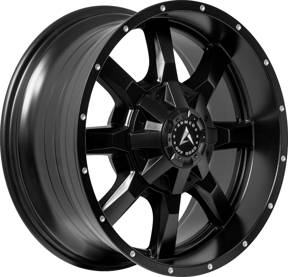 ARMED OFF-ROAD FRONTLINE 125.1 20x9 8x165.1|8x180 12 SATIN BLACK MILLED HOLES