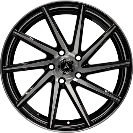 ARMED STREET .38 CAL 74.1 17x7.5 5x112|5x114.3 38 GLOSS BLACK MACHINED FACE