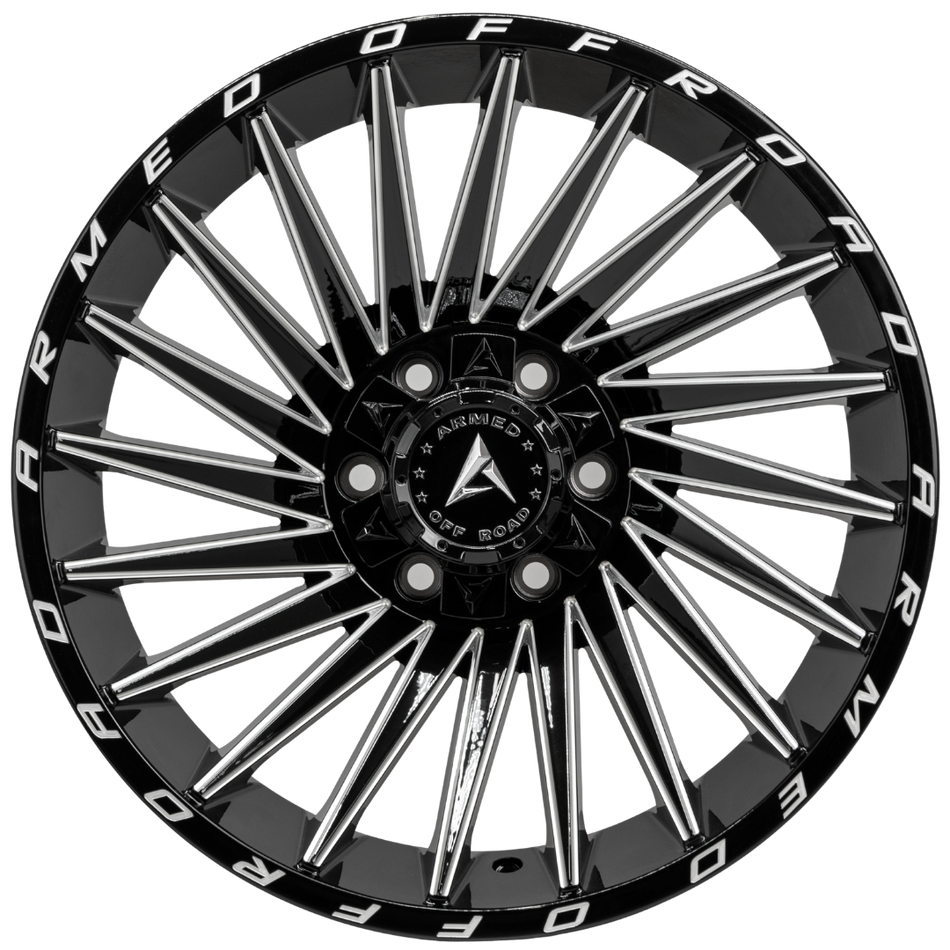 ARMED OFF-ROAD MILITIA 108.1 20x10 6x135|6x139.7 -18 GLOSS BLACK MILLED