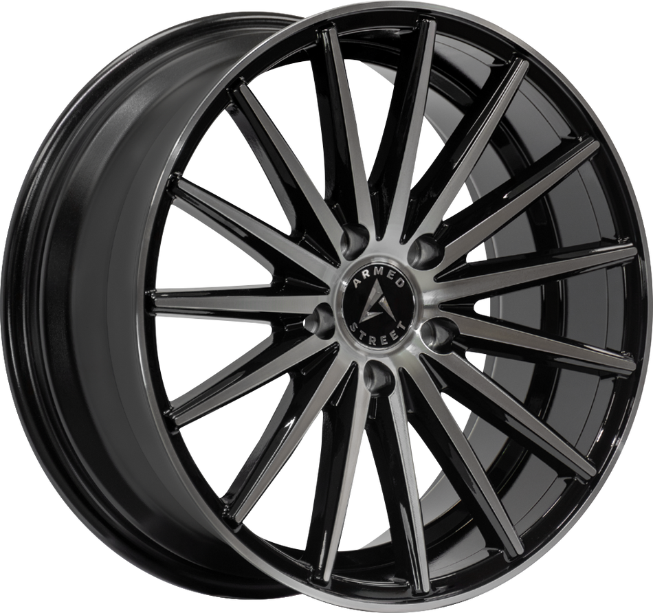 ARMED STREET RIVAL 87.1 22x11.5 6x135 30 GLOSS BLACK MACHINED FACE