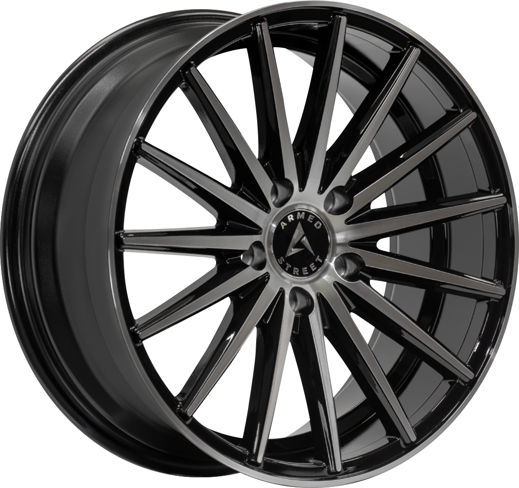 ARMED STREET RIVAL 74.1 22x11.5 5x120 30 GLOSS BLACK MACHINED FACE