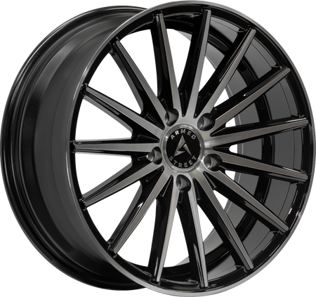 ARMED STREET RIVAL 78.1 22x11.5 5x127 30 GLOSS BLACK MACHINED FACE