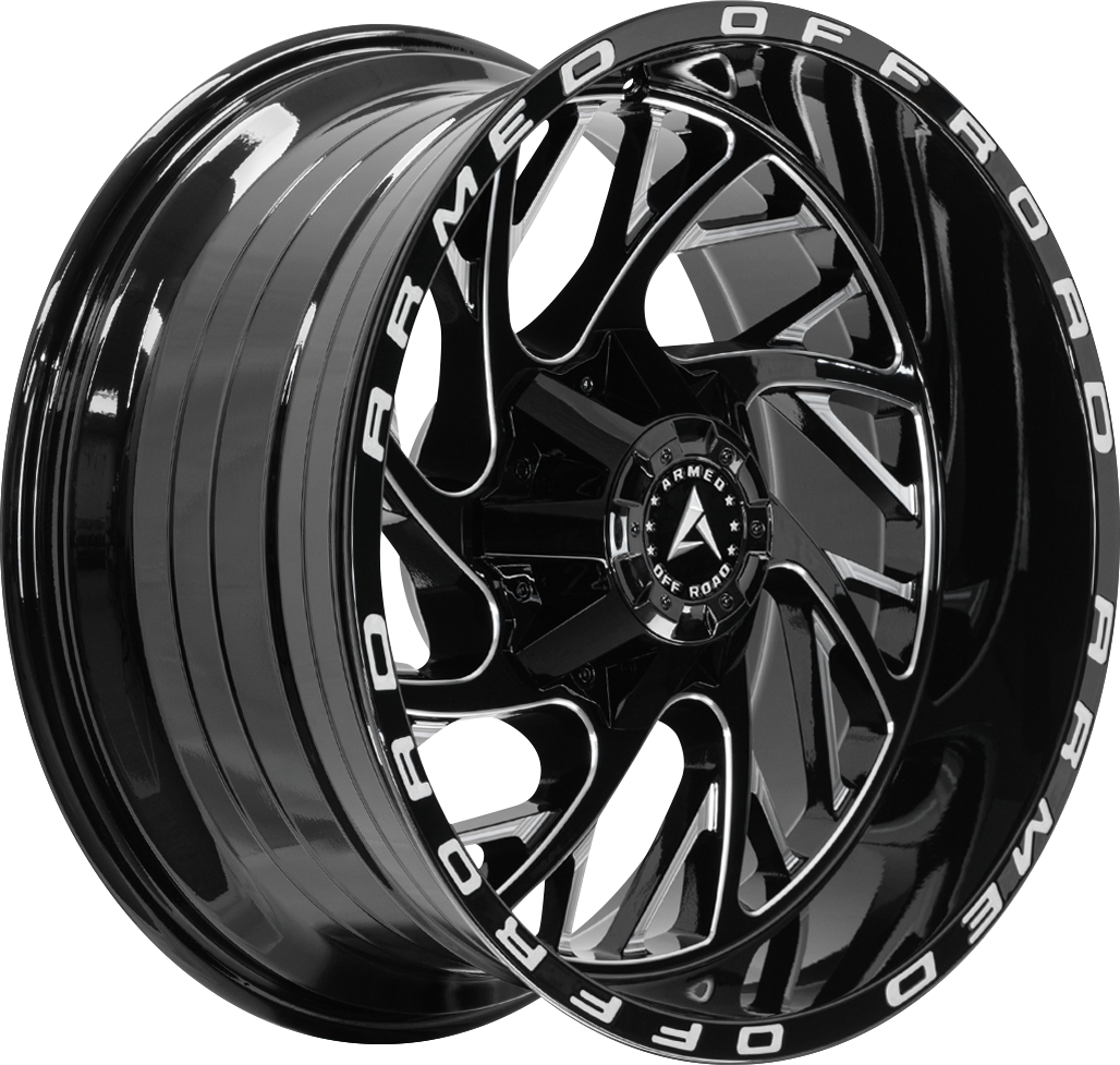 ARMED OFF-ROAD CARNAGE 125 20x9 8x165.1|8x180 0 GLOSS BLACK MILLED ARMED