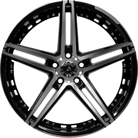 ARMED STREET STEALTH 74.1 17x7.5 5x112|5x114.3 30 GLOSS BLACK MACHINED FACE
