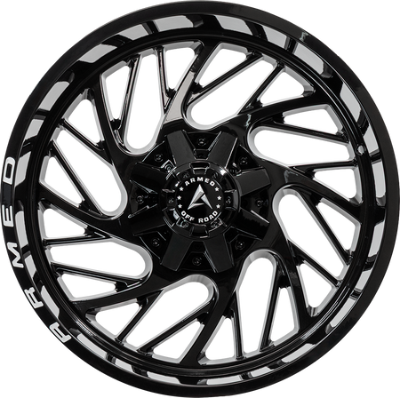 ARMED OFF-ROAD CARNAGE 110.1 22x12 5x139.7|5x150 -44 GLOSS BLACK + ARMED MILLING