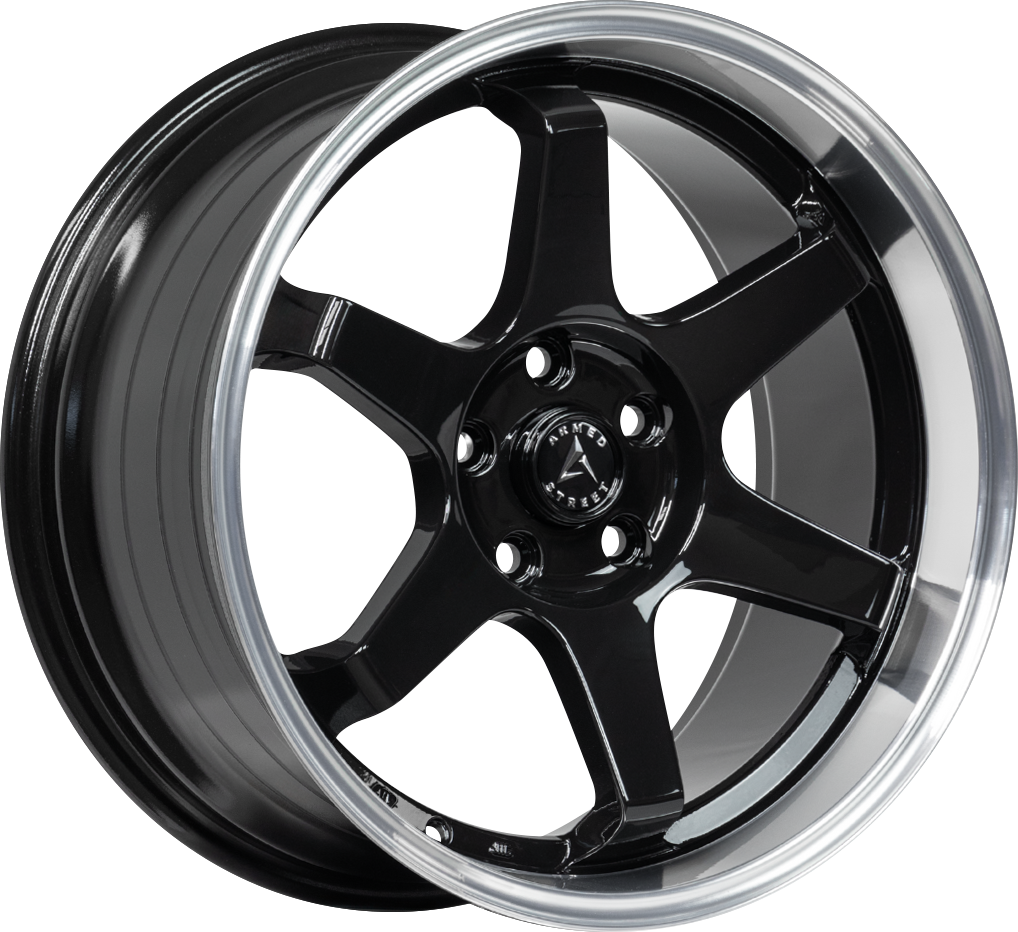ARMED STREET VETERAN 74.1 18x9 5x112|5x114.3 35 GLOSS BLACK MACHINED LIP