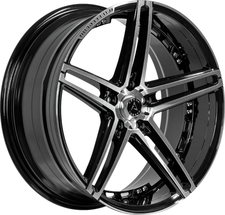 ARMED STREET STEALTH 74.1 18x8.5 5x112|5x114.3 35 GLOSS BLACK MACHINED FACE