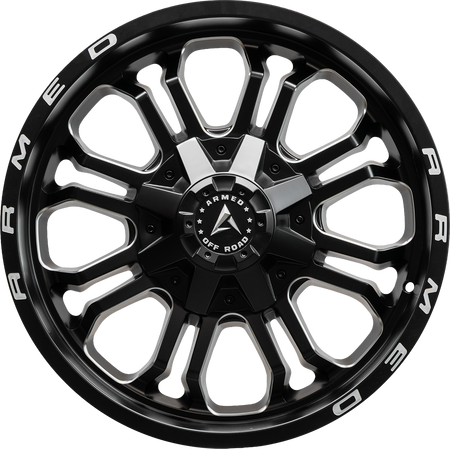 ARMED OFF-ROAD CANNON 110.1 20x9 5x139.7|5x150 18 MATTE BLACK MILLED + ARMED