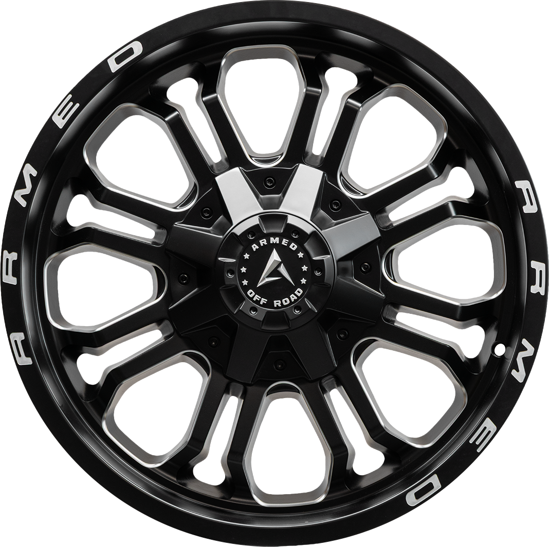 ARMED OFF-ROAD CANNON 125.1 20x9 8x165.1|8x180 18 MATTE BLACK MILLED + ARMED