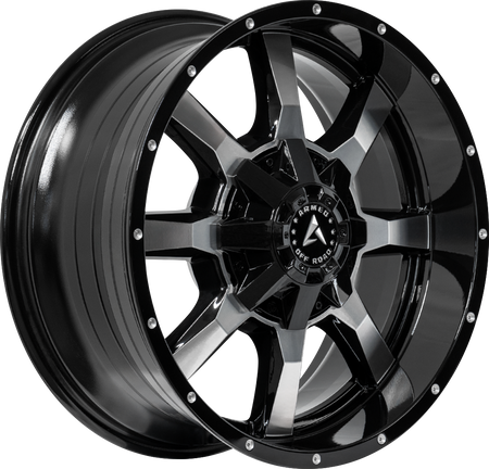 ARMED OFF-ROAD FRONTLINE 125.1 20x9 8x165.1|Blank 12 GLOSS BLACK MACHINED FACE