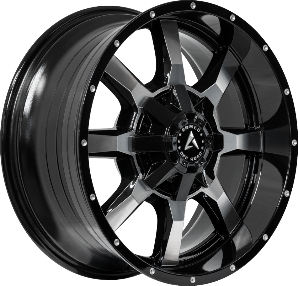 ARMED OFF-ROAD FRONTLINE 125.1 20x9 8x165.1|8x170 12 GLOSS BLACK MACHINED FACE