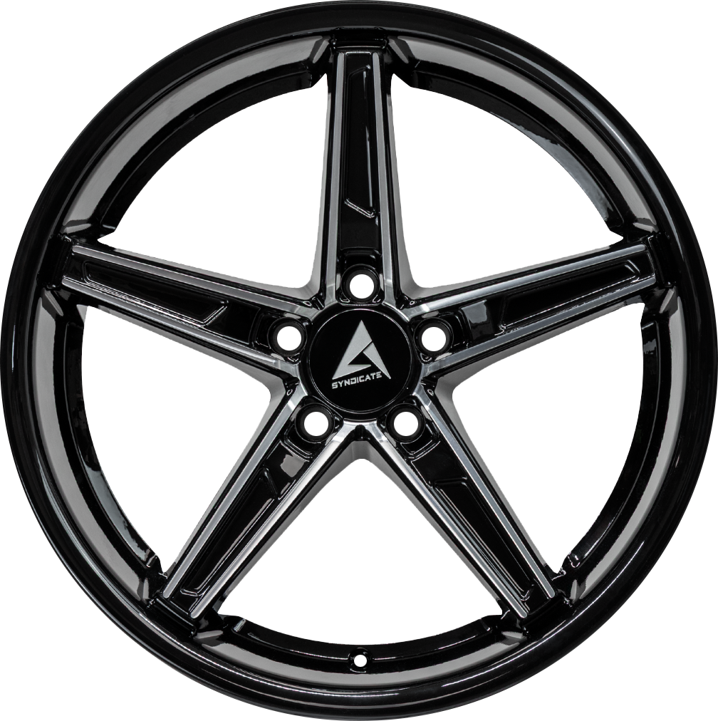 ARMED SYNDICATE DON 74.1 20x9 5x108|5x110 35 GLOSS BLACK MACHINED FACE