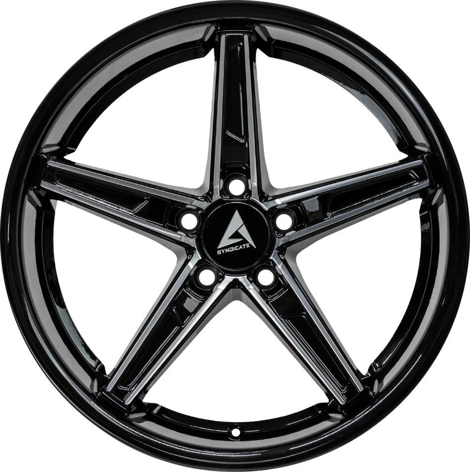 ARMED SYNDICATE DON 74.1 20x9 5x112|5x114.3 35 GLOSS BLACK MACHINED FACE