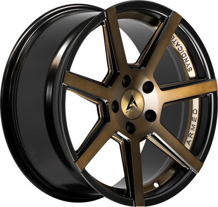 ARMED SYNDICATE ASSASSIN 74.1 18x8 5x112|5x114.3 35 MATTE BRONZE + BLACK
