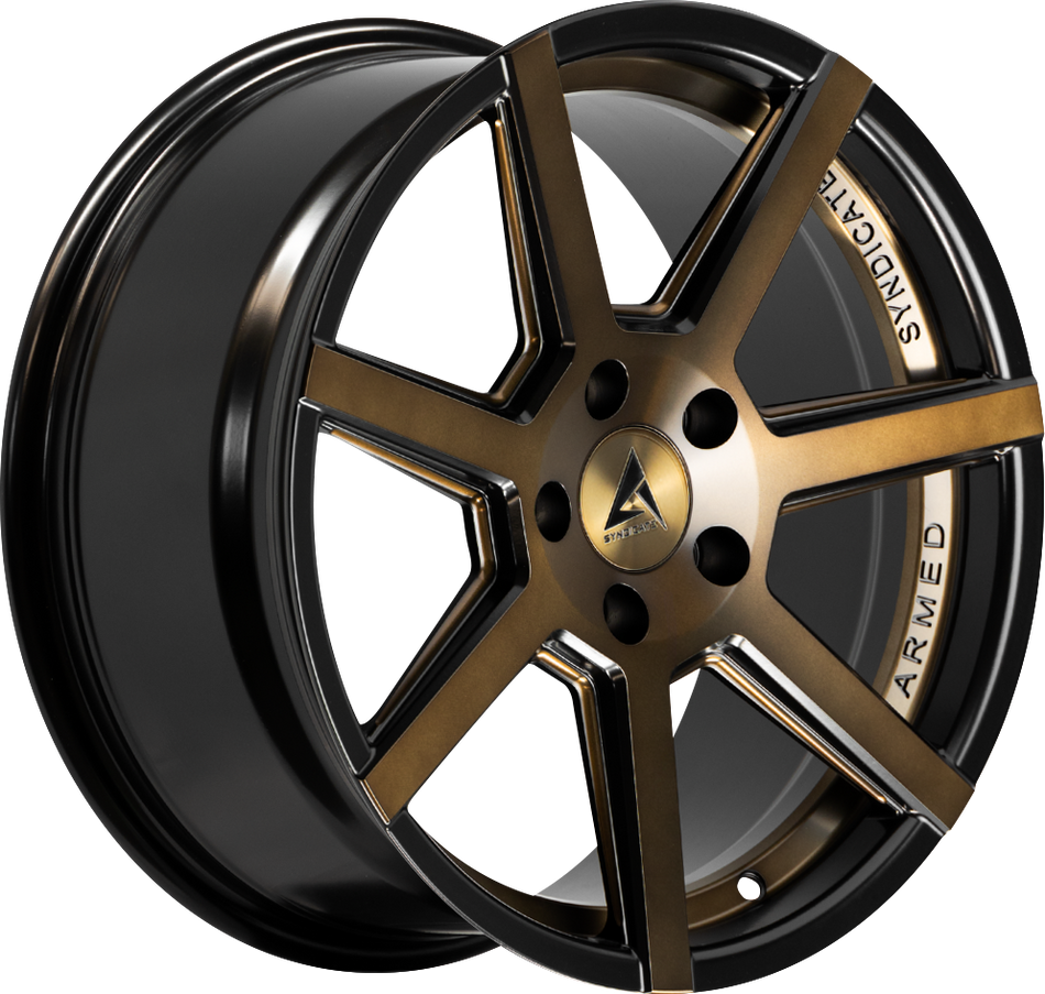 ARMED SYNDICATE ASSASSIN 74.1 18x8 5x112|5x114.3 35 MATTE BRONZE + BLACK