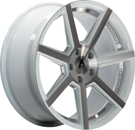 ARMED SYNDICATE ASSASSIN 74.1 20x9 5x112|5x114.3 32 WHITE MACHINED + MILLED