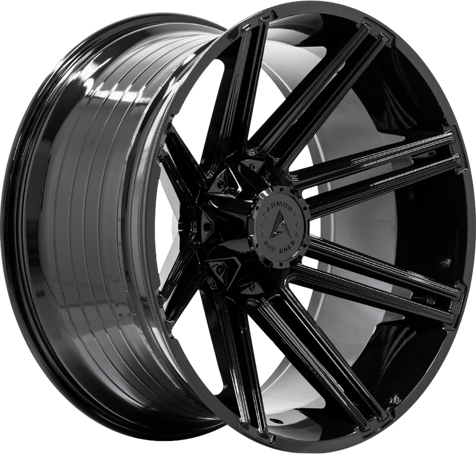 ARMED OFF-ROAD CHOPPER 87.1 22x12 Blank-5/6(114-150mm) -44 FULL GLOSS BLACK