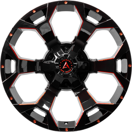 ARMED OFF-ROAD BOMBER 87.1 20x10 Blank 0 GLOSS BLACK RED MILLED