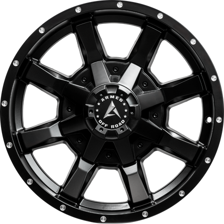 ARMED OFF-ROAD FRONTLINE 87.1 20x9 Blank 0 SATIN BLACK MILLED HOLES