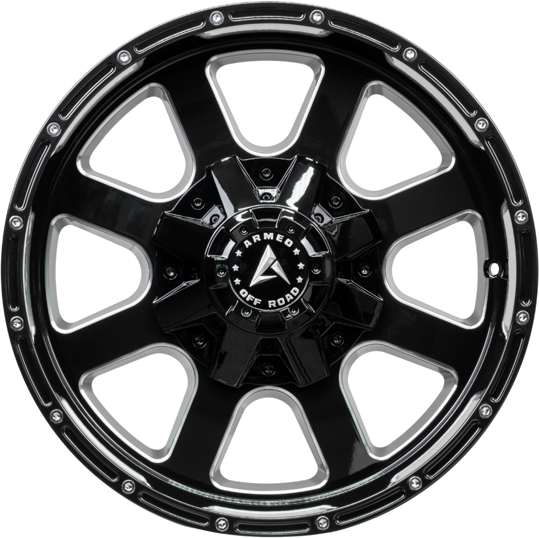 ARMED OFF-ROAD BRIGADE 108.1 20x10 6x135|6x139.7 -24 GLOSS BLACK MILLED