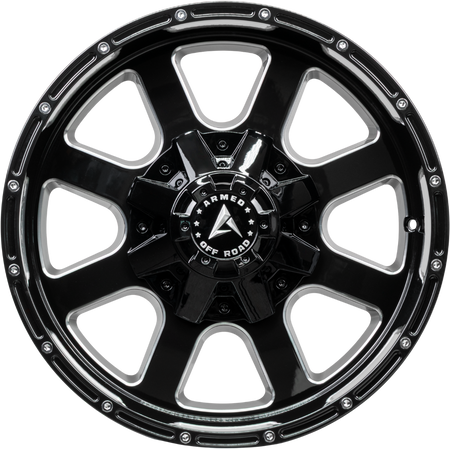 ARMED OFF-ROAD BRIGADE 108.1 20x10 6x135|6x139.7 -24 GLOSS BLACK MILLED