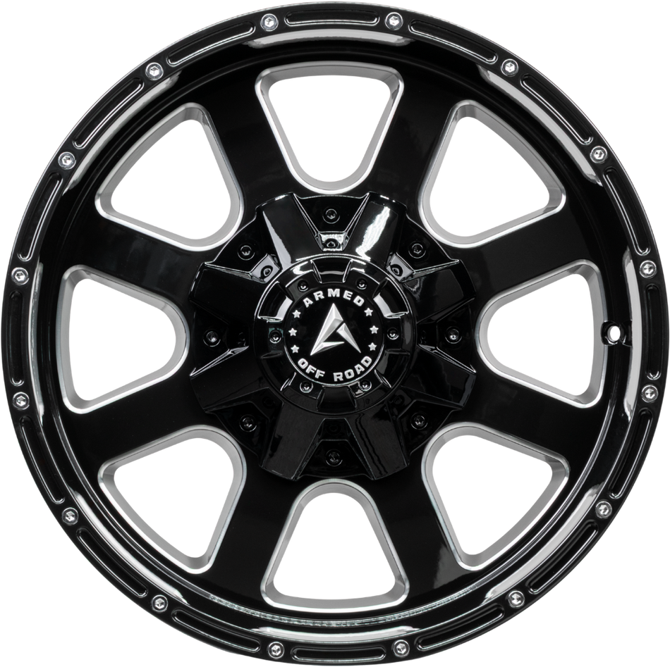 ARMED OFF-ROAD BRIGADE 125.1 18x10 8x165.1|8x170 0 GLOSS BLACK MILLED