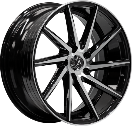 ARMED STREET .38 CAL 74.1 19x8.5 5x112|5x114.3 35 GLOSS BLACK MACHINED FACE