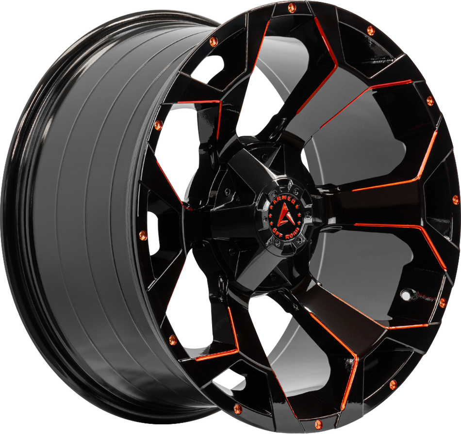 ARMED OFF-ROAD BOMBER 108.1 20x10 6x135|6x139.7 0 GLOSS BLACK RED MILLED